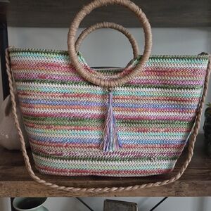 Cappelli Straworld Colorful Striped Shoulder Bag
